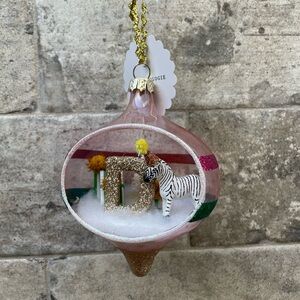 ❤️ ANTHROPOLOGIE PARTY ANIMAL MONOGRAM D ORNAMENT NEW